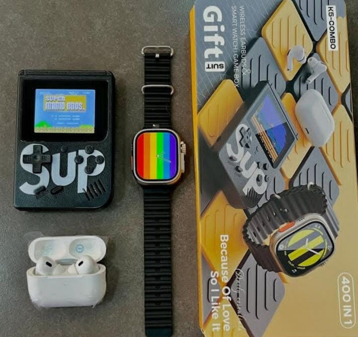 Combo K5 (Reloj, audifonos, consola)